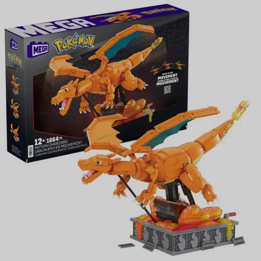 Mega Pokémon Charizard Building Set - Vibrant Orange